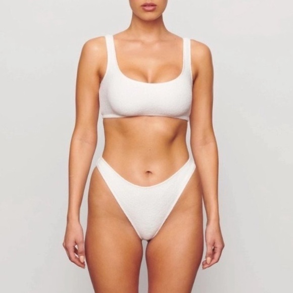 SKIMS LIMITED EDITION Terry Toweling Thong - XL - Marble (white) - Super RARE! - Picture 2 of 7